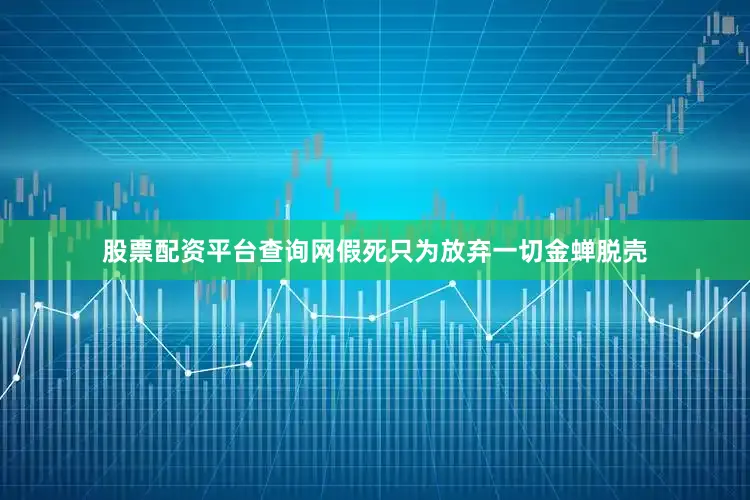 股票配资平台查询网假死只为放弃一切金蝉脱壳