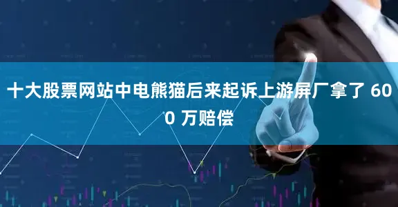 十大股票网站中电熊猫后来起诉上游屏厂拿了 600 万赔偿